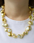 One of a Kind Coin Pearl Necklace