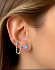 Turquoise Double Piercing