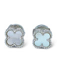 Clover Mini Stud Earring - Mother Pearl