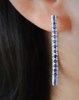 Skinny Natural Sapphire Hoops