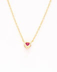 Natural Ruby Heart Necklace