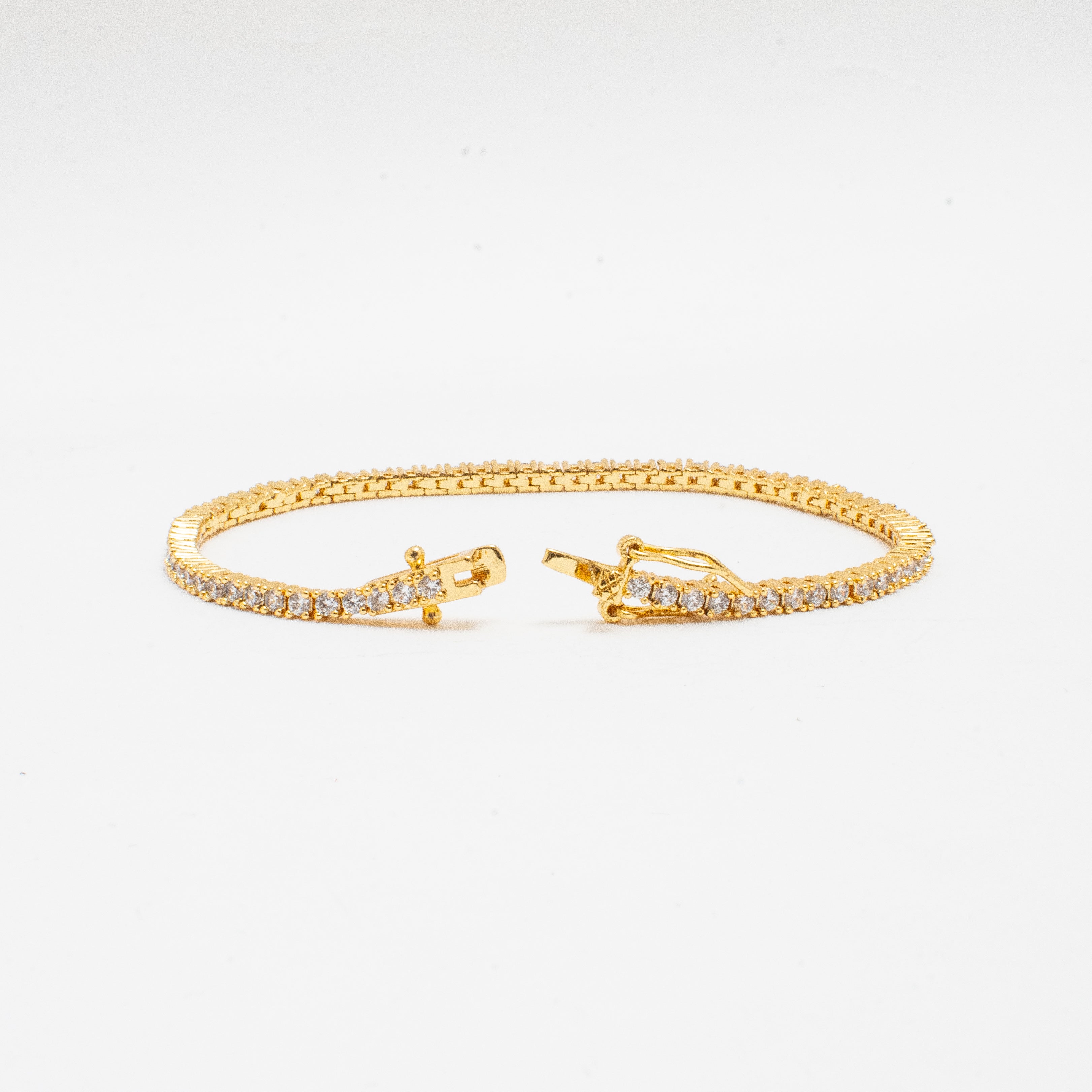 Classic Gold Tennis Bracelet - Brass