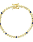 Pop of Color Heart Tennis Bracelet - Blue