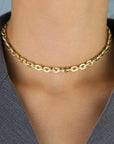 Glamour Pave Link Necklace