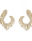 Frosted Feathers Earrings - Gold