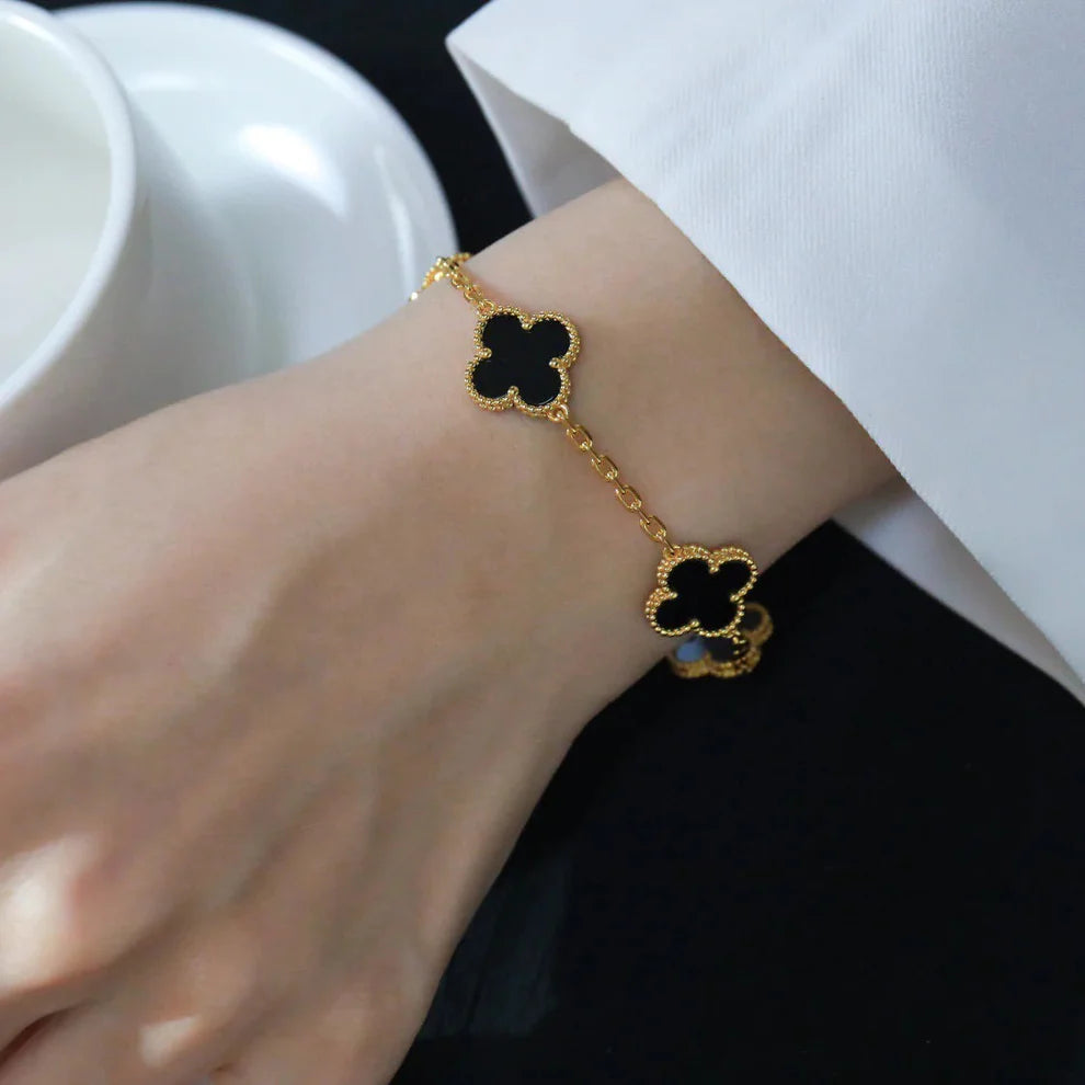 Clover Lover Bracelet - Black Onyx