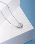 Heart Solitaire Moissanite Necklace