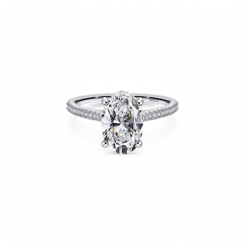 Oval Moissanite Engagement Ring - 925