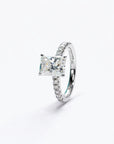 Classic Radiant Moissanite Engagement Ring - 925