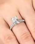 Classic Radiant Moissanite Engagement Ring - 925