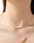 Cute Pearl Necklace - Gold or Silver