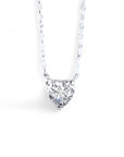 Heart Solitaire Moissanite Necklace