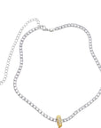 Modern Heart Tennis Necklace