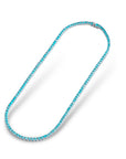Classic Tennis Necklace - Turquoise Gold