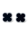 Clover Stud Earring - Black Onyx