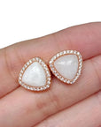 Moonstone Pave Studs