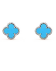 Clover Stud Earring - Turquoise