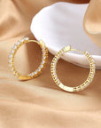 Platinum Diamond Hoops