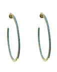 Large Turquoise Hoops