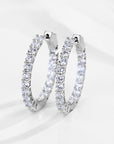 Platinum Diamond Hoops