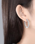 Platinum Diamond Hoops